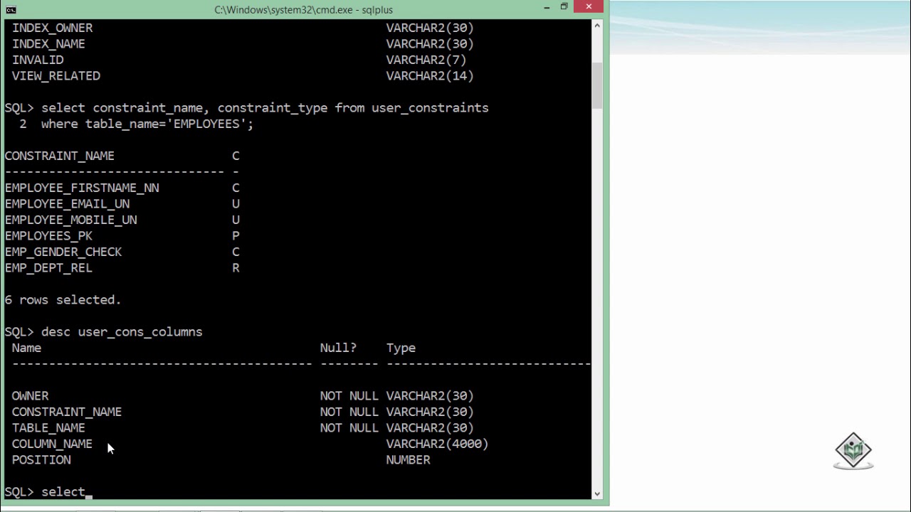 Oracle - SQL - Managing Constraints - YouTube