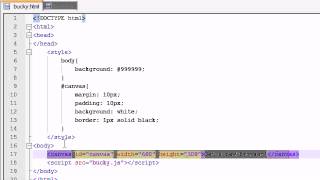 HTML5 Canvas - 2 - Linking the JavaScript File