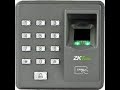 ZKteco X7 How to add a Pincode Pin code