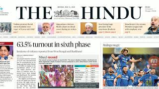 13 May 2019 - The Hindu News Paper [UPSC/ SSC/ IBPS] - RK Behera