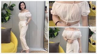 Set Bộ Đũi Trắng hàng Quảng Châu Cao Cấp Siêu mát, đi dạo biển | MAI Stylist