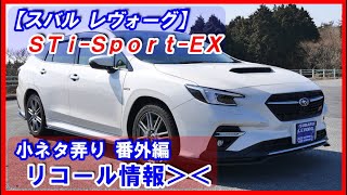 【SUBARU LEVORG】レヴォーグSTi Sport EX 番外編 小ネタ弄り（リコール情報2021/03/5）