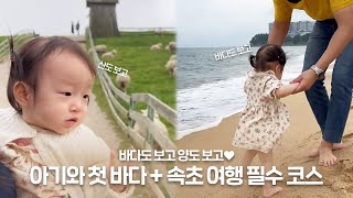 쌍둥이 육아 브이로그 / 14개월 쌍둥이와 첫 바다 / 아기와함께하는 속초 여행 추천 코스 / 외국같은 대관령 양떼목장 / 속초 찐 맛집 대청마루 순두부 / 횡성 한우 맛집 화수목