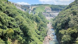 南阿蘇鉄道 第一白川橋梁通過01