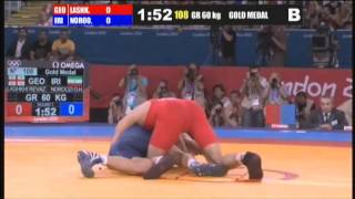 Omid Noroozi (IRI) vs Revaz Lashkhi (GEO) 60kg 1-2 Final - 2012 Olympic Games