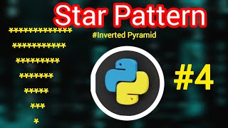 Inverted pyramid triangle in python|Make Star ⭐ patterns in python