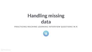 R Tutorial: Handling missing data