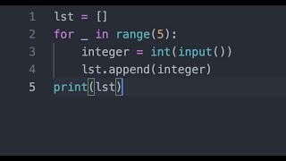How to store user input in an array in C++ & Python