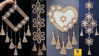 4 Best Creative Jute Wall Hangings Room Decoration Ideas | Best out of waste Jute Craft Designs