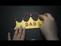 golden crown father s day special crown for dad birthday tiara crown making with glitter paper