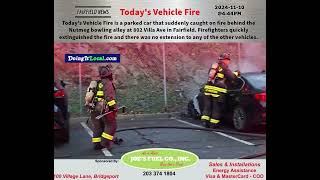 Fairfield News: Today's Vehicle Fire