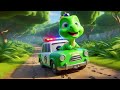 dino rescue mission – fire truck police car u0026 tow truck save baby dino 🚒🦖 fun kids song