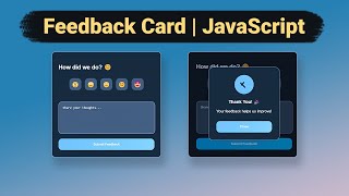 Design a Dynamic Feedback Card 💬 | Interactive UI Component (HTML/CSS/JS) | mzcode01 #coding #js