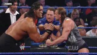 Triple H vs. The Great Khali (Broken Glass Arm Wrestling) (2/2)