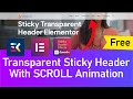How to Create Transparent Sticky Header in WordPress with Elementor [FREE]