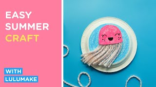 Easy Summer Craft idea for Kids  |  JellyFish Craft tutorial
