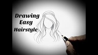 How to draw hair/Hairstyles easy for beginners tutorial Drawing hairstyles for girls step by step