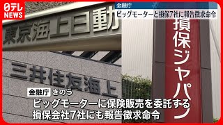 【金融庁】ビッグモーターと損保7社に報告徴求命令