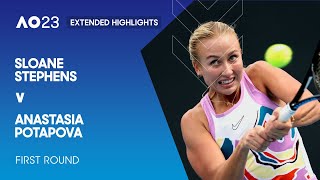 Sloane Stephens v Anastasia Potapova Extended Highlights | Australian Open 2023 First Round