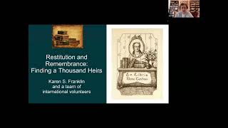 JewishGen Talks: Restitution and Remembrance: Finding a Thousand Heirs