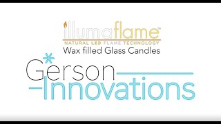 Illumaflame™ Wax Filled Glass Candles - Gerson Innovations