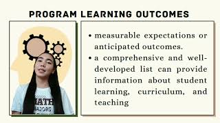 G1 Program, Course, Intended Learning Outcomes