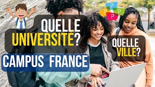 Acceptation sur Campus France? Comment choisir la Bonne ville ou Université?