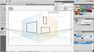 How to move flat art onto the perspective grid in Adobe Illustrator