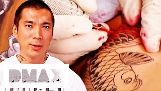 Yoji Harada Struggles To Finish Complex Koi Fish Tattoo | Miami Ink