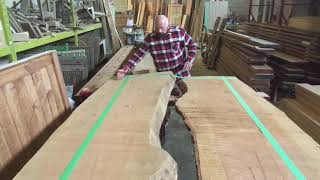 A Very Large Live Edge 'Floating' Dining Table.