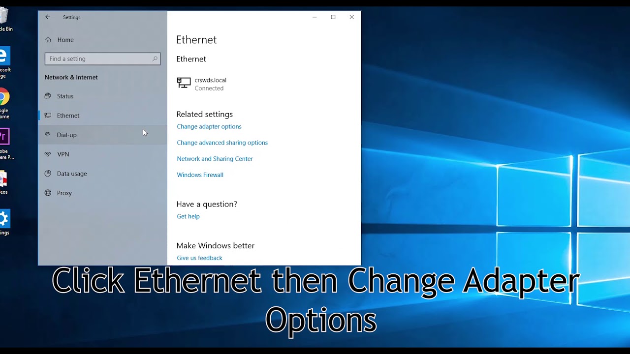 How To Assign A Static IP Address In Windows 10 - YouTube