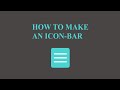 How to Create a Menu Icon Using HTML and CSS|Icon Bar Using HTML and CSS