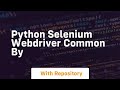 python selenium webdriver common by