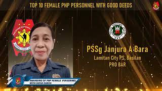 PSSg Janjura A Bara, Lamitan City PS, Basilan Pro BAR (Top 10 PNP Female Awardee in PNP Good Deeds)