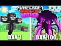 I Survived 100 Days as a WITHER in HARDCORE Minecraft!