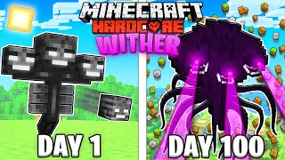 I Survived 100 Days as a WITHER in HARDCORE Minecraft!