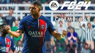 FC 24 Mbappé vs Newcastle Champions League 23/24 Realistic Gameplay