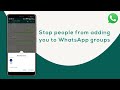Stop People From Adding You To WhatsApp Groups