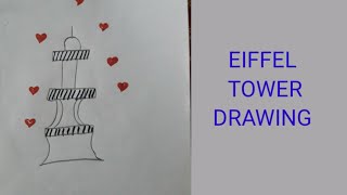 How to draw  EIFFEL Tower  .EIFFEL  TOWER  easy drawing.