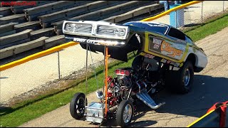 WINDY CITY CHARGER FUNNY CAR 1973 DODGE 496 HEMI AT GREAT LAKES DRAGWAY