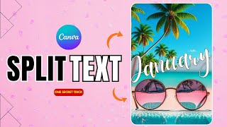 Canva Split Text Effect | Split text Effect on Canva