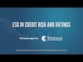 PRI: The ESG in Credit Risk and Ratings Initiative