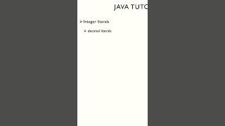 Integer Literals - Data types and literals - Java Tutorial