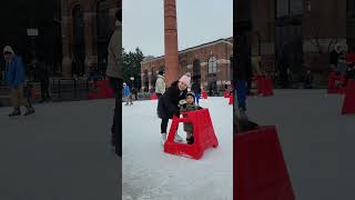 Sunday Family Day. Kyle's first timr ice skating!!! ❤️ #iceskating #toronto #canada