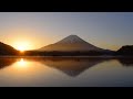 20170107精進湖からの日の出と富士山2