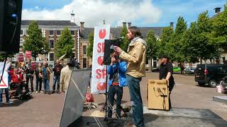 Demonstratie tegen het leenstelsel in Groningen, 20-06-2014