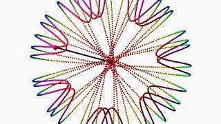 3D simple pendulum #5 (top view) / computer simulation / physics