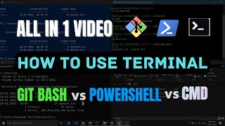 How To Use Terminal | Git Bash vs PowerShell vs Command Prompt Comparison | Terminal Tutorial