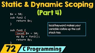 Static and Dynamic Scoping (Part-4)