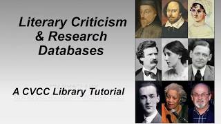 Tutorial - Literary Research - Databases